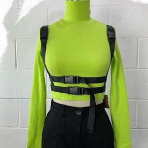 Neon Cropped Turtleneck with Harness (Optional) NW
